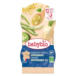 Babybio Bonne Nuit Ciotola Fagiolini Pastinaca dai 12 mesi 2 x 200g