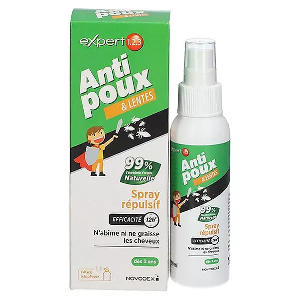 Novodex Expert 123 Anti Poux & Lentes Spray Répulsif 100ml