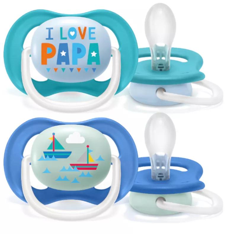 Philips Avent Chupetes Ultra Air Collection Happy Niño 6-18m 2 uds