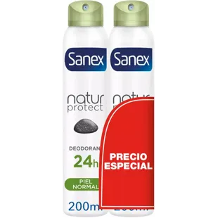 Sanex Natur Protect Desodorante Piedra de Alumbre Piel Normal 2x200 ml