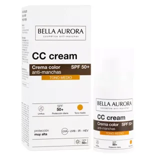 Color Cream Anti-Stain Medium Tone SPF50 + Bella Aurora 30ml