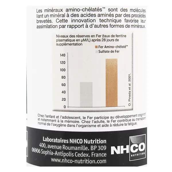 NHCO Fer Bisglycinate Amino-Chélaté 84 gélules