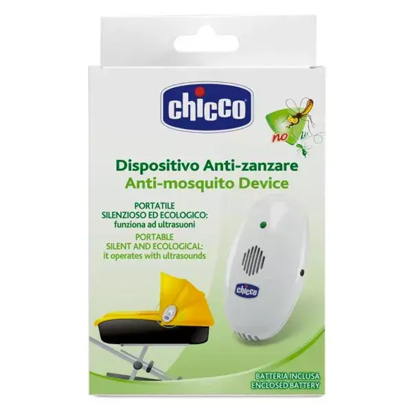 Chicco Bien-Être & Protection Appareil Anti-Moustiques Portable à Ultrasons à Pile