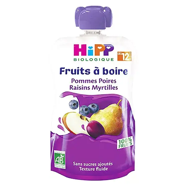 Hipp Bio Apple, Pear, Grape & Blueberry Drink 12 Months+ 120ml