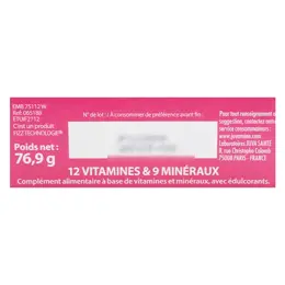 Juvamine 12 Vitamines et 9 Minéraux 30 comprimés effervescents