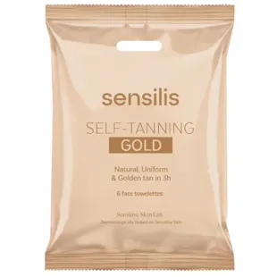 Sensilis Self-Tanning Face Wipes Gold Tone 6 pcs