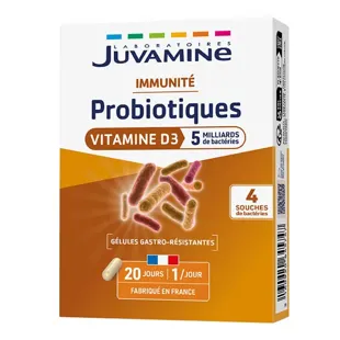 JUVAMINE PROBIOTICI VITAMINA D Immunità 20 capsule gastro-restistenti