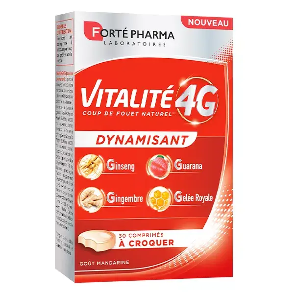 Forté Pharma Vitalité 4G Dynamisant Energie 30 Comprimés à croquer