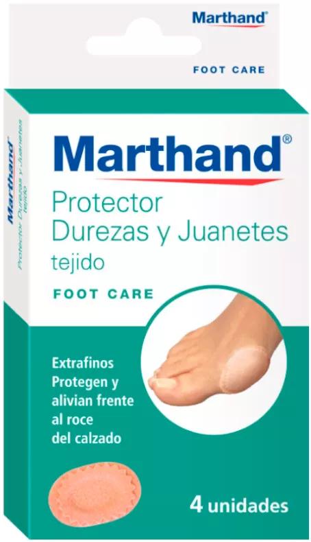 Marthand Protecteur de soin des pieds pour peau dure et oignons en tissu 4 unités