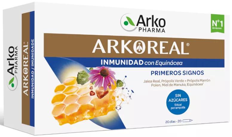 ArkoReal Gelée Royale Immunité sans sucre 20 ampoules