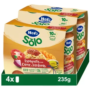 Hero Baby Jar Spaghetti Pieces with Meat and Vegetables +10m 4x235 gr
