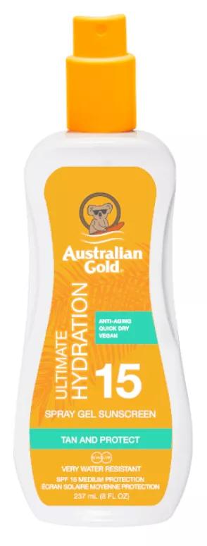 Australian Gold Gel Solar em Spray SPF15 237ml