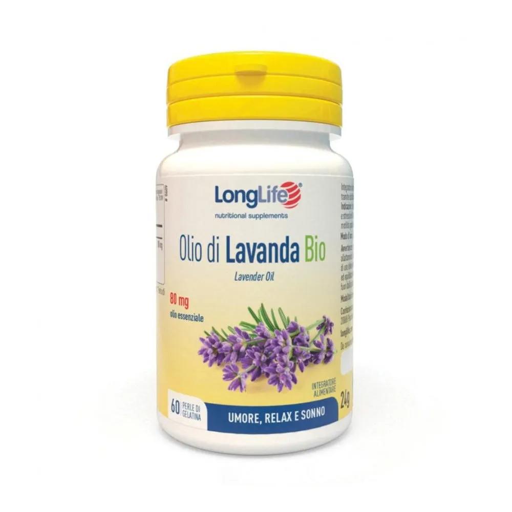 Longlife Olio di Lavanda Bio Integratore per Umore Relax e Sonno 60 Perle