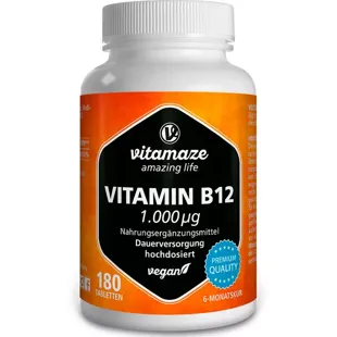 Vitamaze Vitamin B12 1000 µg 180 Vegan Tablets