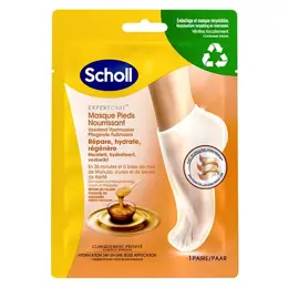 Scholl Masque Pieds Nourrissant au Miel de Manuka - 1 paire