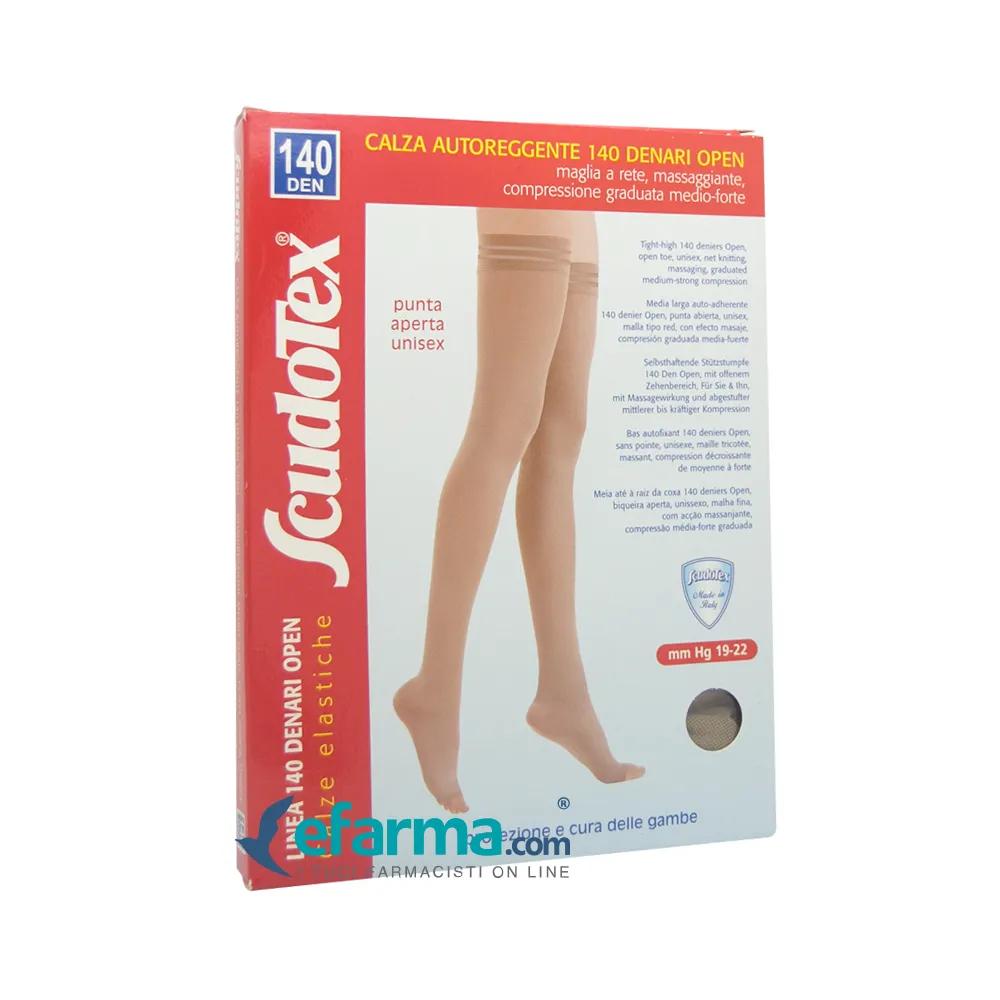 Scudotex Calze Autoreggenti Elastiche 140 Denari Colore Daino Taglia 4