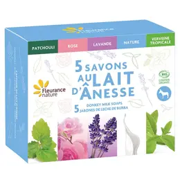 Fleurance Nature Coffret 5 Savons au Lait d'Ânesse Bio