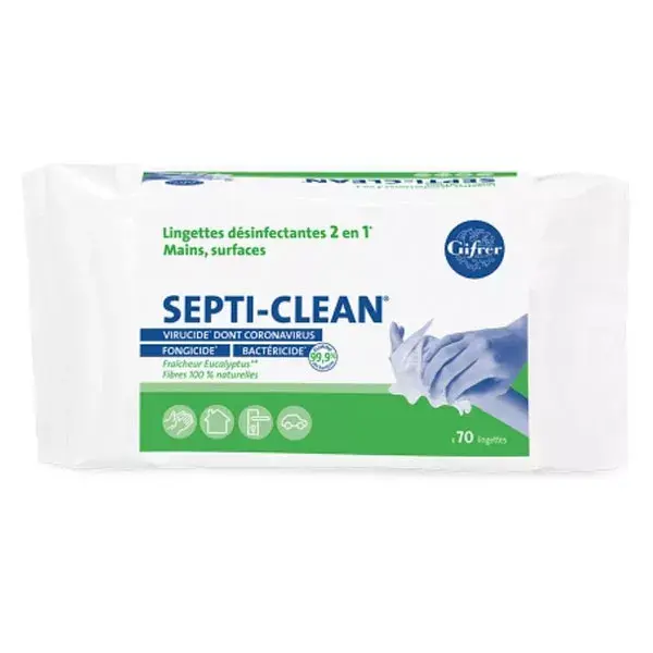 Gifrer Septi-Clean 70 Toallitas Desinfectantes