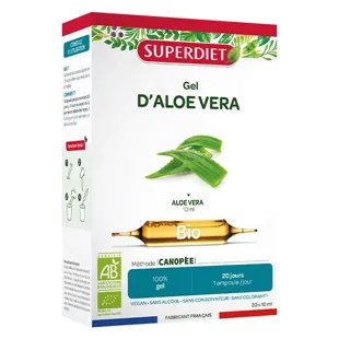 Superdiet – Gel di Aloe Vera Biologico – 20 fiale da 10 ml