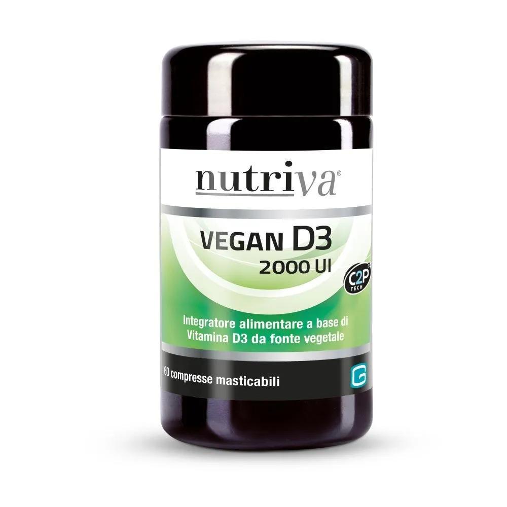 Nutriva Vegan D3 Integratore Vitaminina D 60 Compresse Masticabili