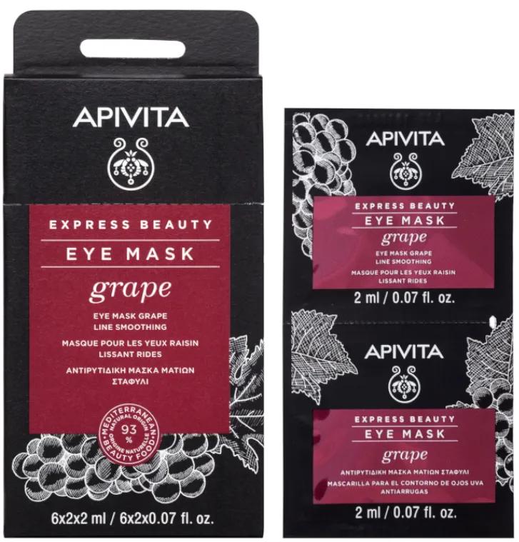 Apivita Express Beauty Anti-Falten-Augenmaske mit Traube 2x2ml