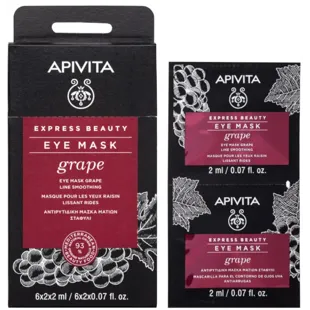 Apivita Express Beauty Anti-Falten-Augenmaske mit Traube 2x2ml