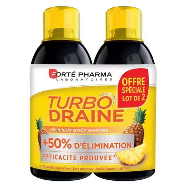 Forte Pharma Turbodraine Piña Lote de 2 x 500ml