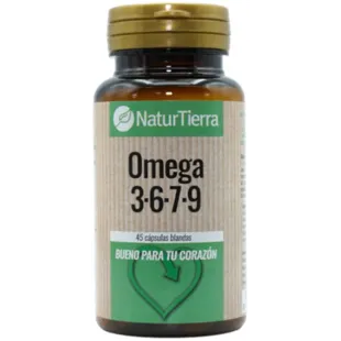 NaturTierra Omega 3,6,7 y 9 45 Cápsulas Blandas