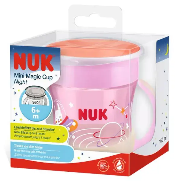 Nuk Learning Cup Mini Magic Cup 360 +6m Pink 160ml