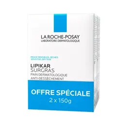 La Roche Posay Lipikar Pain Surgras Anti-Dessèchement Lot de 2 x 150g