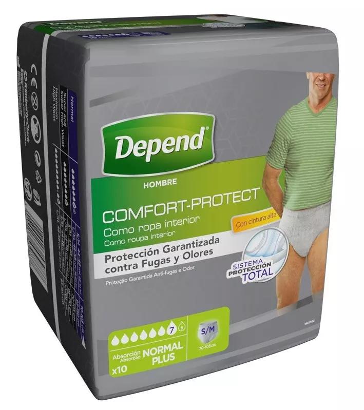 depend Fralda Adulto Extradiscreto Normal S/M Homem 10 uds