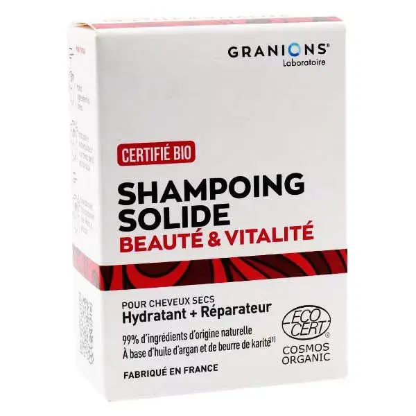 Granions Shampoing Solide Beauté & Vitalité Bio 80g