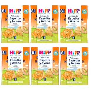 HiPP Aritos de Espelta y Avena BIO +8m 6x30 gr