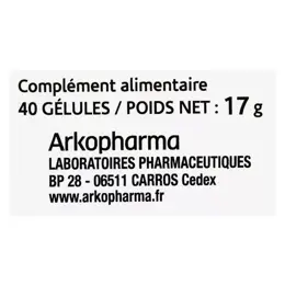 Arkopharma Arkogélules Artichaut Bio 40 gélules