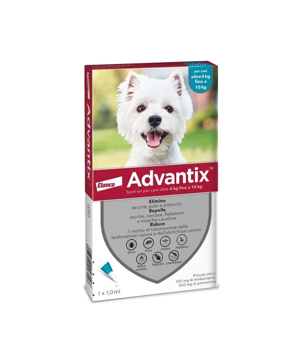 Advantix Spot-On Cani da 4 a 10 Kg 1 Pipetta Monodose