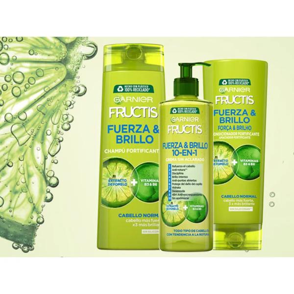 Garnier Fructis Shampoo Forza e Lucentezza per Capelli Normali 360 ml