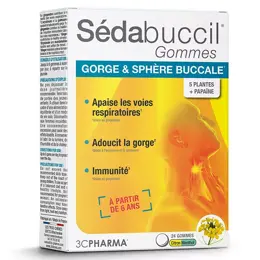 3C Pharma Sédabuccil Citron Menthol 24 gommes