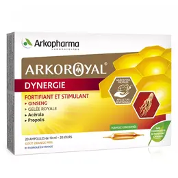 Arkopharma Arkoroyal Dynergie Ginseng Gelée Royale 20 ampoules