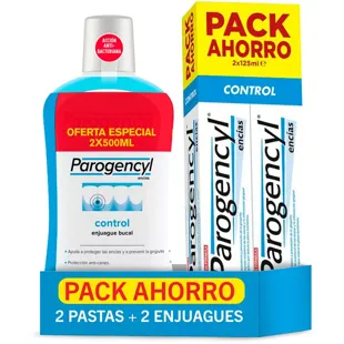 Parogencyl Control Colutório 2x500 ml + Pasta Dentífrica Gum Control 2x125 ml PACOTE VALOR