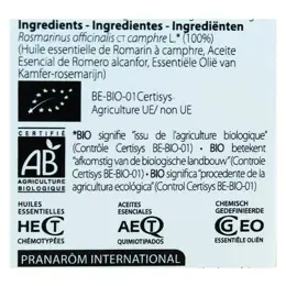 Pranarom Huile Essentielle Romarin à Camphre Bio 10ml