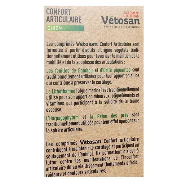 Clément Thékan Vetosan Confort Articulaire Chien 60 comprimés