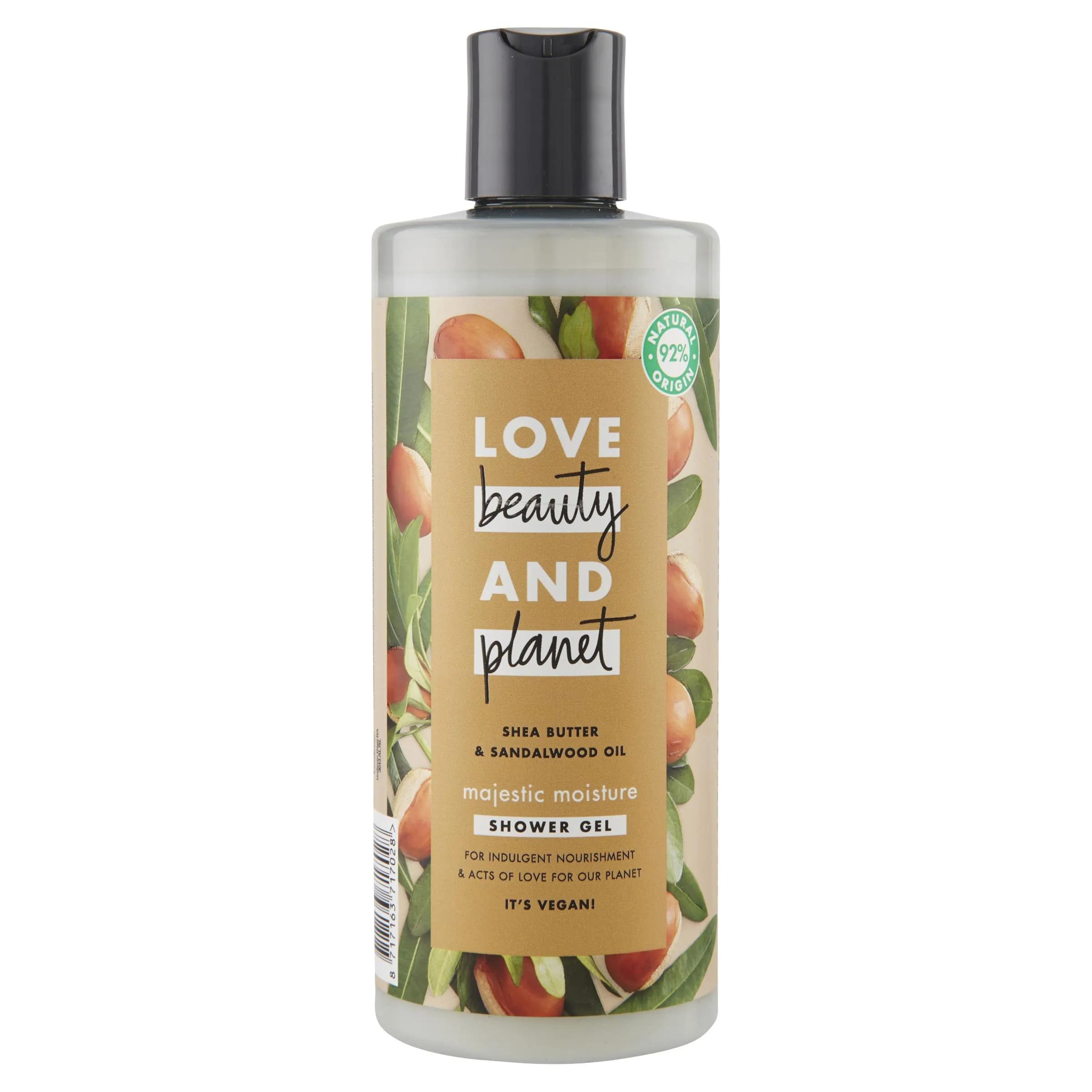 Love Beauty and Planet Burro di Karitè e Olio di Legno di Sandalo Gel Doccia Idratante 500 ml