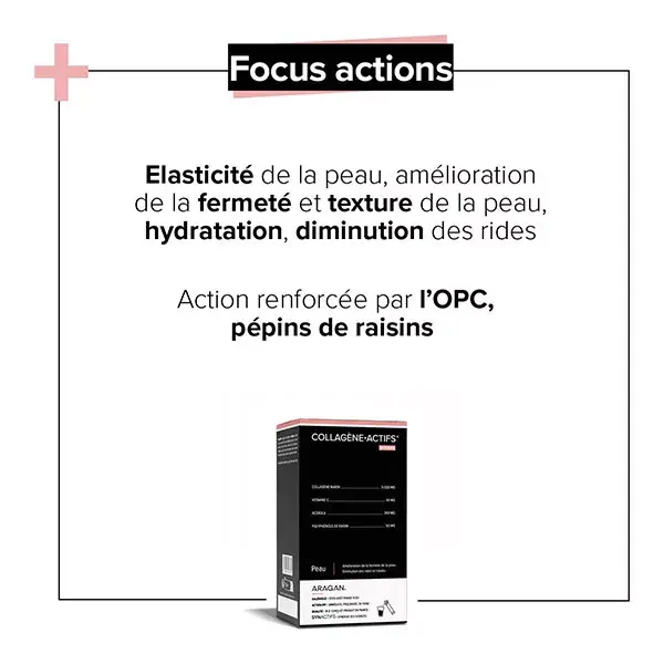 Aragan Synactifs Collagène Actifs Fermeté de la Peau Rides et Ridules 20 sticks