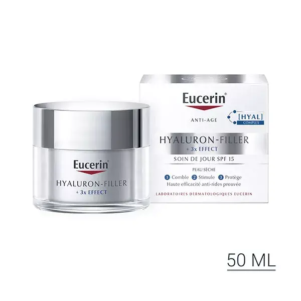 Eucerin Hyaluron-Filler +3x Effect Soin de Jour Anti-Âge Peaux Sèches 50ml