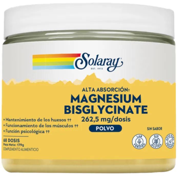 Solaray Bisglycinate de magnésium en poudre 179 gr