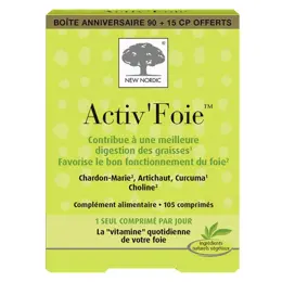 New Nordic Activ' Foie 90+15 comprimés