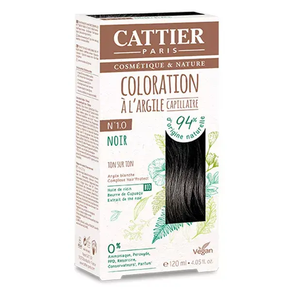 Cattier Coloration Ton sur Ton Black 1.0 120ml