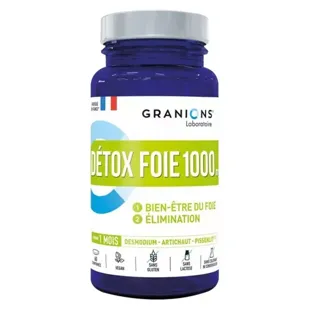 Granions Détox Foie 1000mg Bienessere del Fegato 60 Compresse