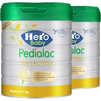 Hero Baby Pedialac Leche 1 sin Lactosa, Huevo ni Gluten 2 x 800 gr