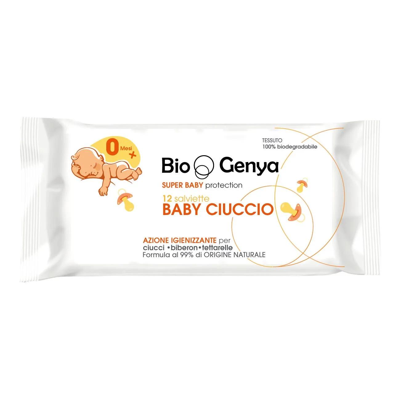 Biogenya Salviette Baby Ciuccio Igienizzante 12 Pezzi